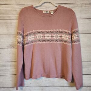 Paul Harris pink Y2k large long sleeve sweater